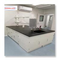 China Research Grade Chemistry Lab Furniture Lab Island Bench with Sand Blasting 1-5 Years factory