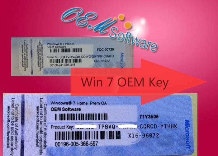 China 100% Online Activation Windows 7 Pro Oem Key , Win 7 Home Premium Product Key factory