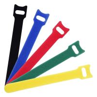 China Cable Management Velcro Wire Ties Hook And Loop Velcro Cable Ties 10mm-100mm factory