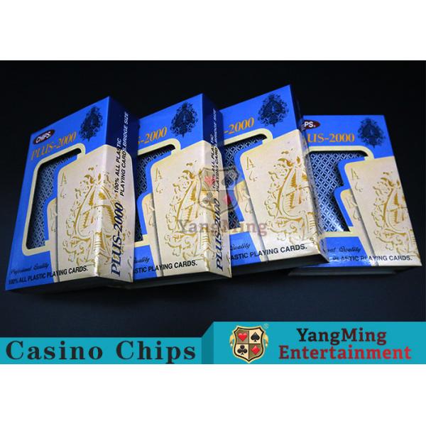Quality Red / Blue Color Plastic Poker Playing Cards With High Efficiency Waterproof for sale