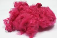 China red color AAA grade recycled polyester fiber PSF for spinning factory