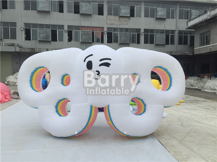 China PVC Tarpaulin Inflatable Cartoon Characters , Digital Printing Blow Up Butterfly Wing Model With LED Light factory