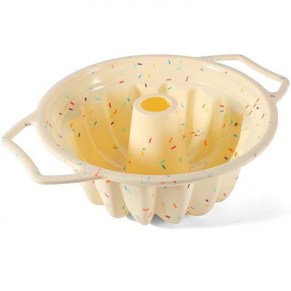 Quality Non Stick Fluted Mini Cake Silicone Mold With Sturdy Handle for sale