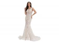 China Club Party Ladies Sleeveless Mermaid Wedding Dress Embroidery Lace Fabric Type factory