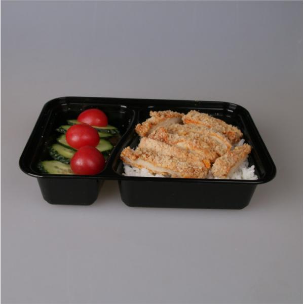 Quality Rectangular Plastic Take Away Box Disposable Skid Proof 650ml for sale