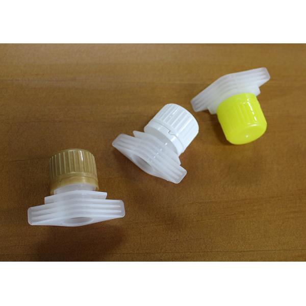 Quality 18mm Outer Dia Plastic Spout Caps For Laundry Detergent Pouch Packaging for sale