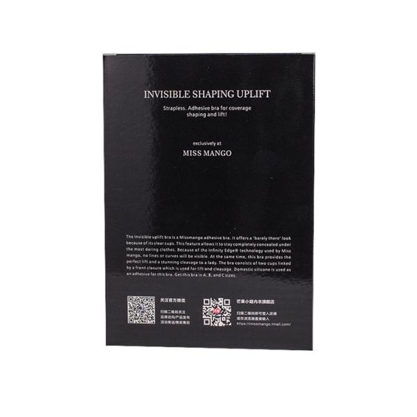 Quality Black Paper Custom Printed Packaging Box Folding For Bra Lingerie for sale