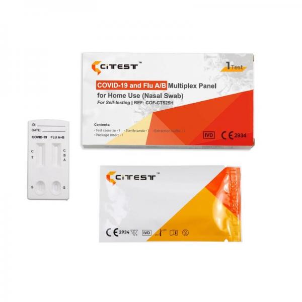 Quality CE SARS-CoV-2 Influenza AB Rapid Test Nasal Swab Covid 19 Antigen Test Kit for sale