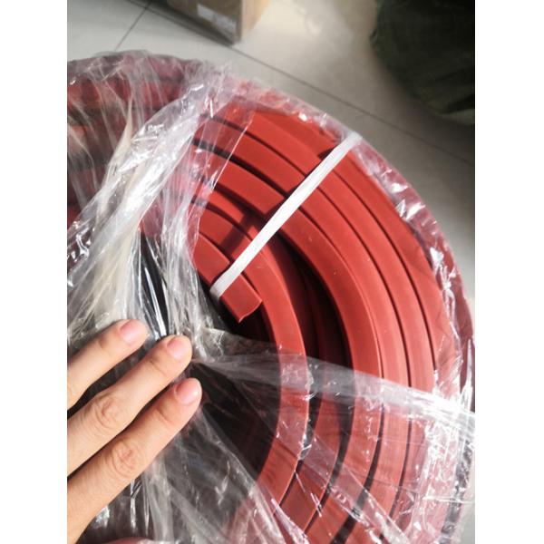 Quality Red Color Silicone Rubber Washers Silicone Stripe 9mpa Tensile Strength for sale