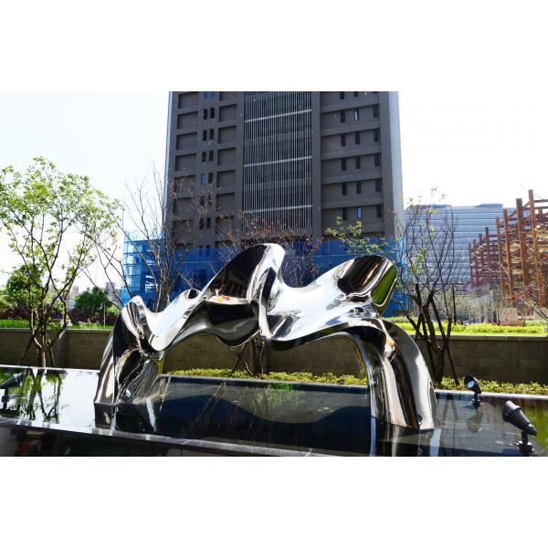 Quality Polished Mirror Stainless Steel Outdoor Sculpture For Public Decoration for sale