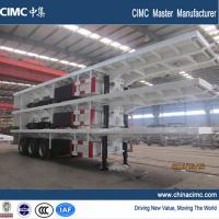 China flatbed trailer , tri-axle 45ft 40ft extendable flatbed trailer factory