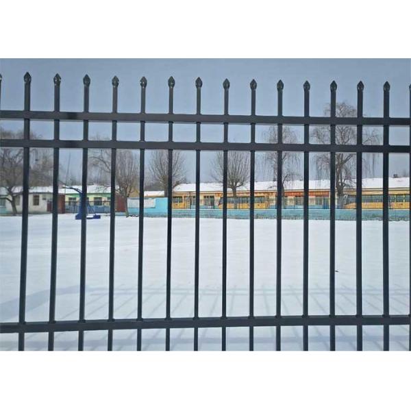 Quality 8FT Width Black Ornamental Iron Fence  Wrought Iron Fence Panels Wholesale for sale