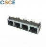 China 100 Base - T RJ45 Modular Jack 1*4 Ports Blue / Yellow / Black Color ROHS Certified factory