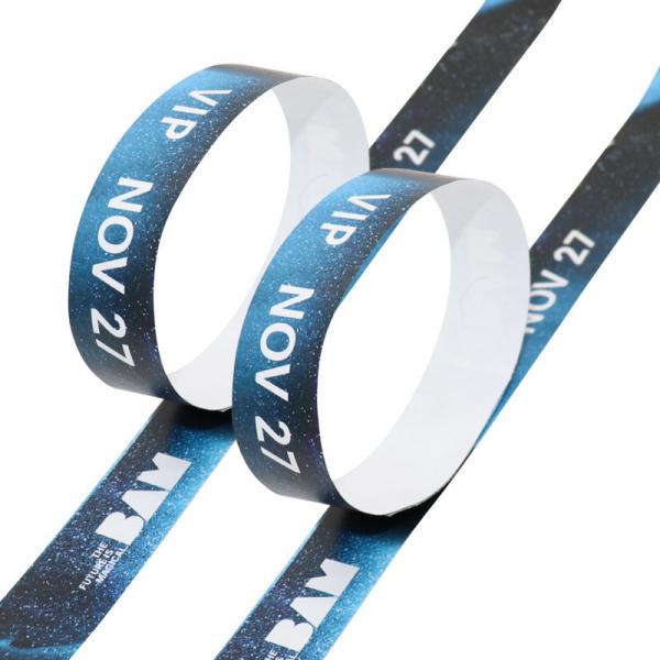 Quality Disposable Tyvek Paper Wristbands For Events Personalized Bracelets for sale