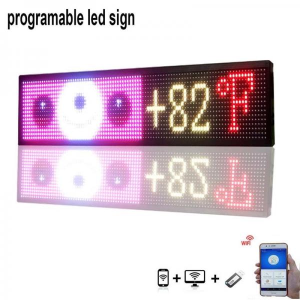 Quality P10 Outdoor Led Message Signs , 52x14inch Scrolling Led Car Sign for sale