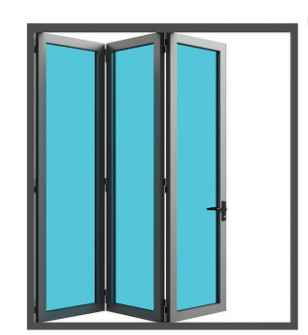 Quality OEM Extruded Aluminum Folding Patio Doors Fiberglass Anodizing for sale