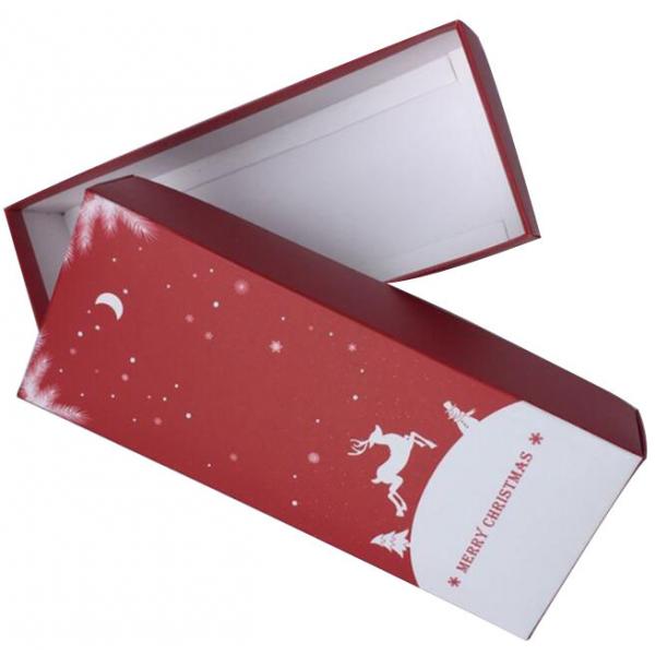 Quality Disposable White Card Paper Reusable Christmas Boxes , Solid Gift Boxes for sale