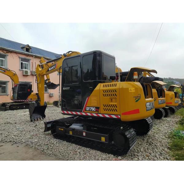 Quality 7280kg 4.4km/H Second Hand Excavator Excavator Sany Sy75c Pro Digging Height 7060mm for sale
