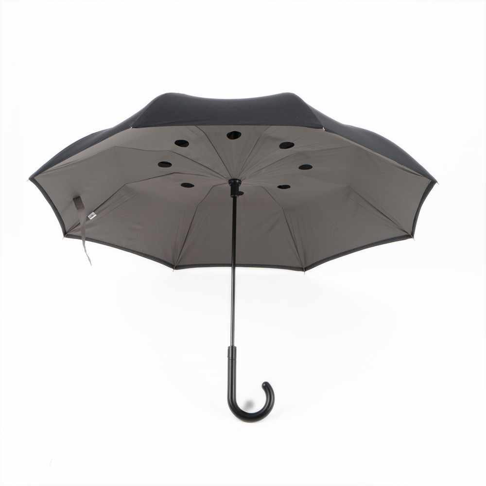 China Custom Windproof Reverse Inverted Umbrella Manual Open And Automatic Close factory