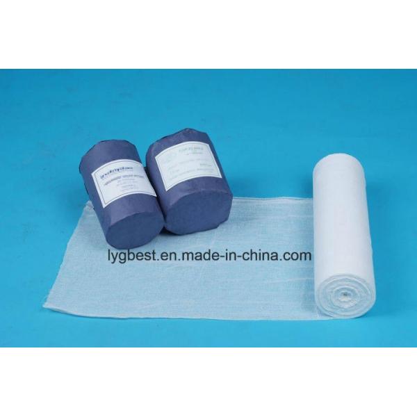 Quality Bleached Gauze Roller Bandage , 100% Raw Cotton Sterile Gauze Roll for sale