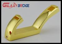 China Simple Design Cloth Hooks, Shinning Gold Coat Hangers Bathrom Zinc Towel Rack Bathroom Accressories Hardwares factory