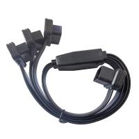Quality Flat OBD2 Y Cable16 Pin 1 Male To 3 Female For Car Diagnostic for sale