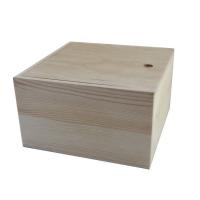 China Handmade Unfinished Sliding Top Wood Box Large 27.8x27.8x11.3cm factory