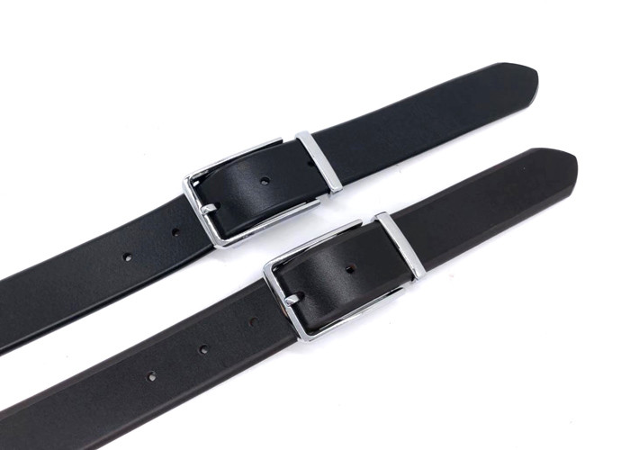 China Black Brown Mens Leather Dress Belt Breathable Anti - Bacterial AZO Free factory