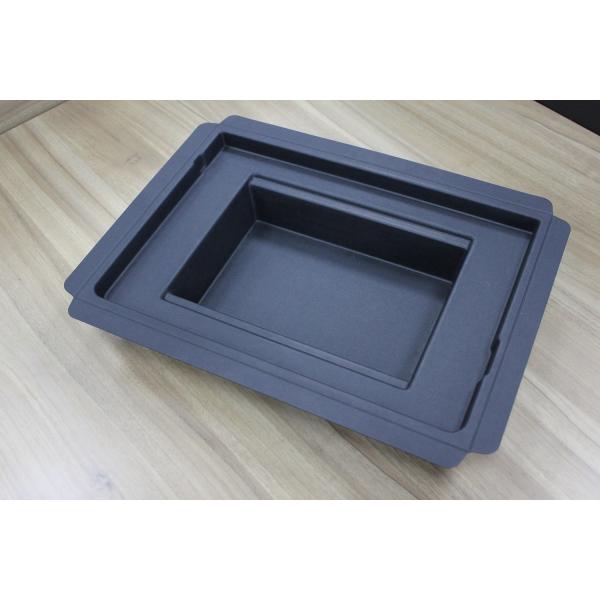 Quality Pulp Molded Paper Packaging Moulded Pulp Containers With Living Hinge Clean Edge for sale
