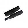China 3 Fold Black Vented Auto Open Auto Close Umbrella Strong Windproof With LED In Handle factory