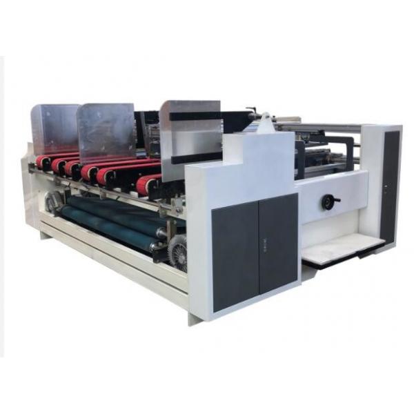 Quality 1200x2600 Semi Automatic Carton Folder Gluer Machine Double Piece 2000kg for sale