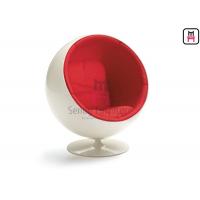 China Red Color Fiberglass Egg Chair , FD-1409 Eero Aarnio Globe Chair 42'' 39'' 48'' factory