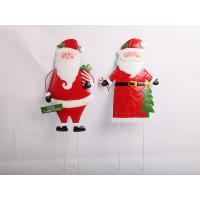 China Christmas Metal Garden Decoration Inserts Crafts Santa Claus Snowman Customizable factory