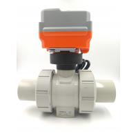 Quality RS485 Modbus Electric Actuated Ball Valves True Union Plastic Shut Off Valve for sale