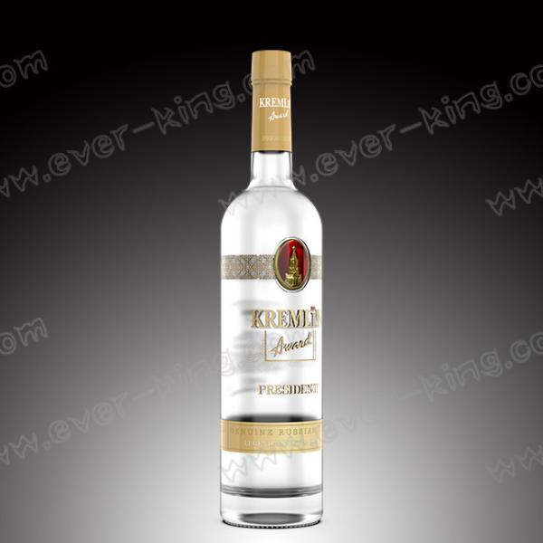 Quality Frosted Flint Glass Bottle 750ML For Vodka Liquor for sale