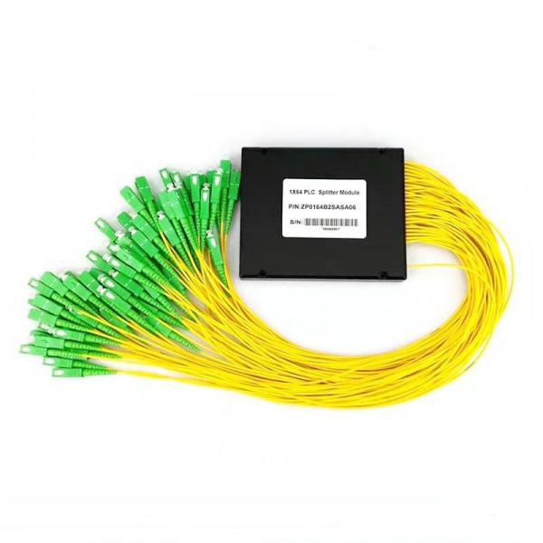 Quality 64 Way Passive Fiber Optical Splitter 1X64 APC G657A For PON FTTH Cable TV for sale