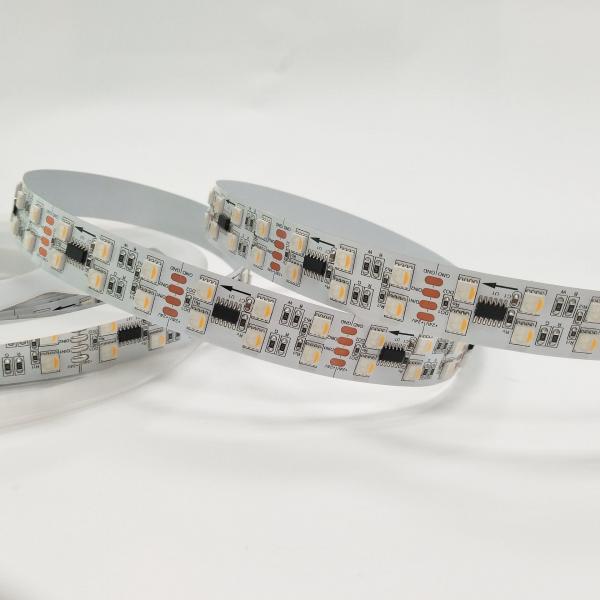 Quality Dmx512 LED Pixel Strip Light Dual Row 5050 Rgbw Rgbww 4 In 1 Full Color for sale
