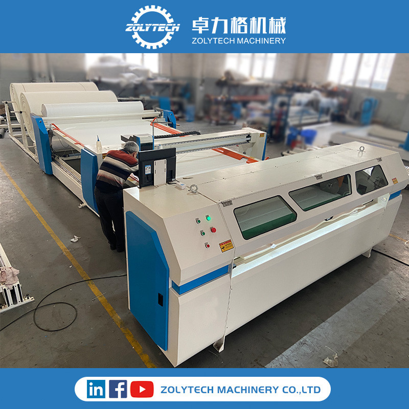 China ZOLYTECH Single Needle Quilting Machine Computerized Single Head Quilting Machine Mattress Machine factory