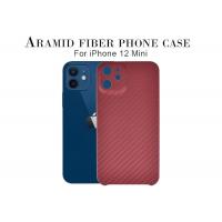 China Carbon Fiber Phone Case iPhone 12 Mini Red Color Aramid Fiber Case factory