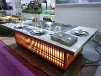 China Commercial Alloy Steel Teppanyaki Grill Table With Electrostatic Fume Purifier factory