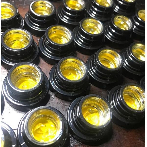 Quality 5ml / 7ml / 9ml Glass Concentrate Containers With Chrome Plated Inside for sale