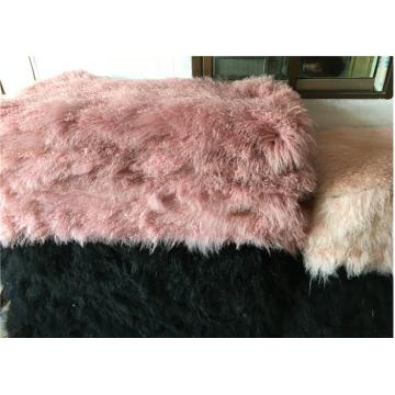 Quality Long Hair Fluffy Real Sheepskin Rug For Bed / Sofa / Chair Seat Covers for sale