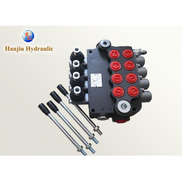 Quality Professional 4 Spool Hydraulic Control Valve / Monoblock Loader Valve 80LPM for sale