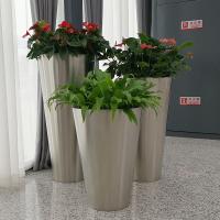 China Mirror Finished Stainless Steel Flowerpot Large Metal Plant Pot Flowerpot factory