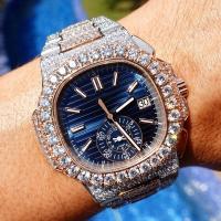 China Luxury Hip Hop Iced Out Bling Bling Watches For Mens Moissanite Diamond factory