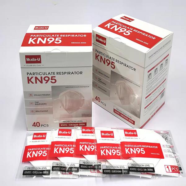 Quality White Black KN95 Face Mask Respirator High Filtration Rate FDA Listed for sale