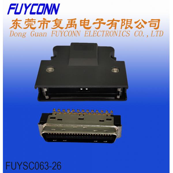 Quality FUYSC063-26 SCSI Connector With Plastic Dust Cover Sider Spring for sale