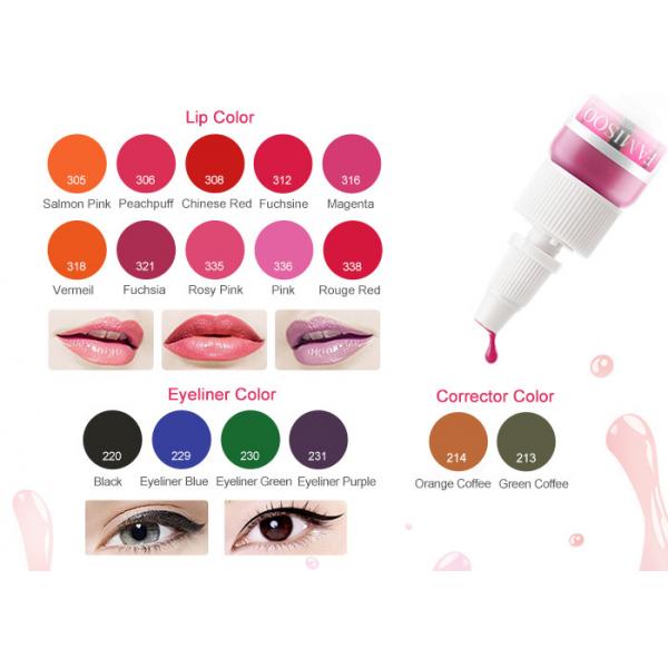 Quality Long Lasting Permanent Makeup Pigments , Lips / Eyeliner / Eyebrow Tattoo Ink for sale