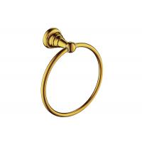 China Hotel Bathroom Accessory Golden Towel Holder Ring Wall Bright Looks factory
