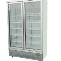 china Double door glass door stainless steel air-cooled large capacity beverage cabinet